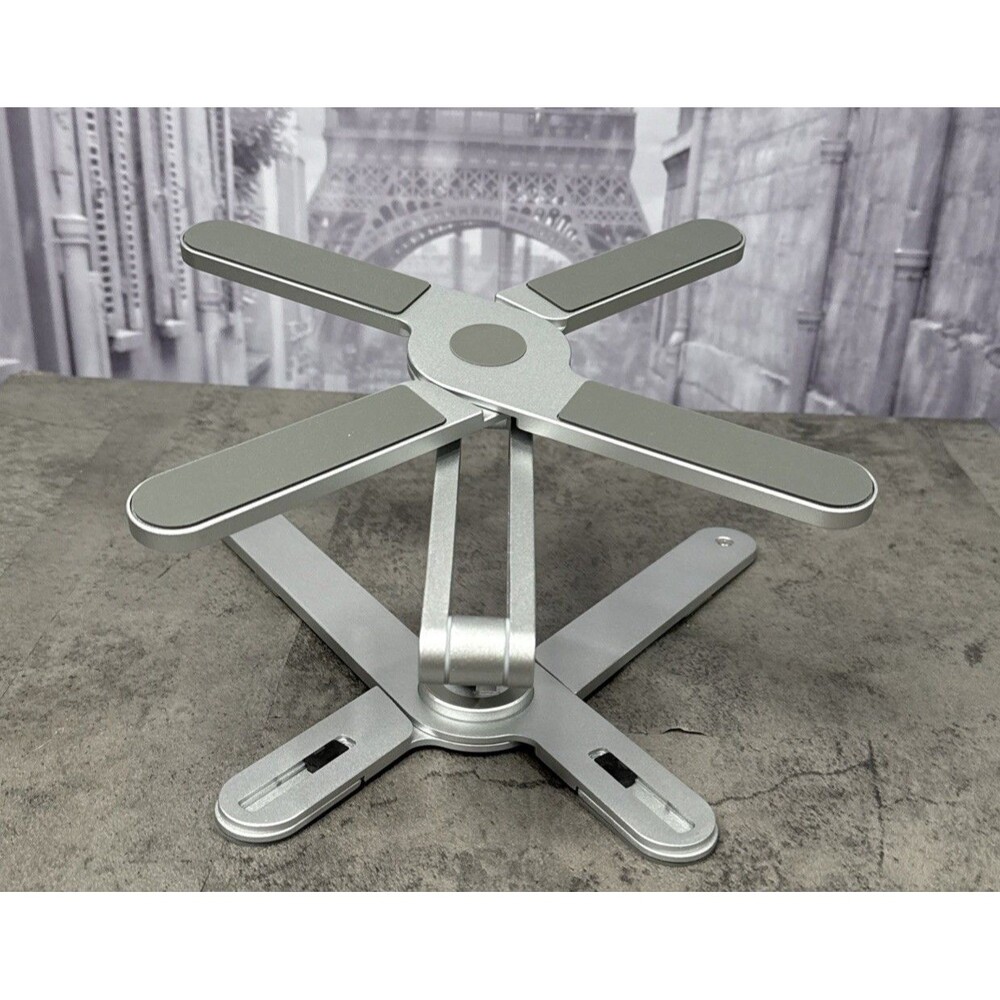 Model-X Laptop Stand Folding Adjustable Gray Silver
